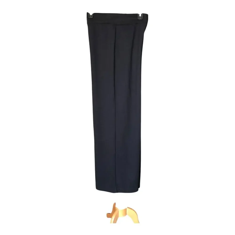 L'AGENCE Darcelle High Rise Pull On Black Wide Leg Pants Women's Size Small - Picture 7 of 16